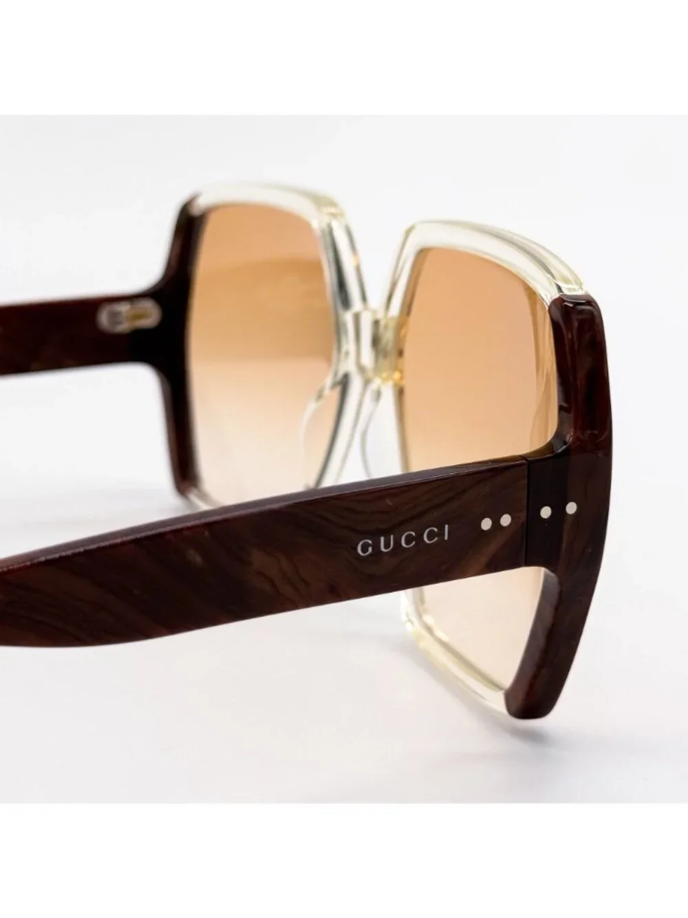 New Gucci Havana Brown Oversized Women Sunglasses GG1065S 001